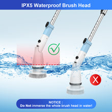 Load image into Gallery viewer, TASVAC Electric Spin Scrubber, Cordless Cleaning Brush with 5 Replaceable Heads, Powerful Shower Scrubber for Bathroom Tile Floor Kitchen