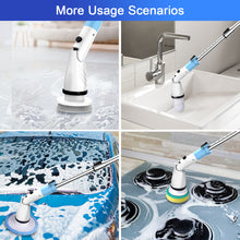 Load image into Gallery viewer, TASVAC Electric Spin Scrubber, Cordless Cleaning Brush with 5 Replaceable Heads, Powerful Shower Scrubber for Bathroom Tile Floor Kitchen