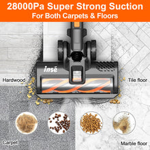 Load image into Gallery viewer, INSE Cordless Vacuum Cleaner, 30kPa 300W Stick Vacuum up to 45min Runtime, 6-in-1 Lightweight Rechargeable Vacuum for Carpet Hardwood Floor Pet Hair