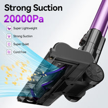 Load image into Gallery viewer, INSE Cordless Vacuum Cleaner, 6 in 1 Powerful Stick Vacuum with 20kPa 160W Motor for Hard Floor Carpet Pet Hair, Purple