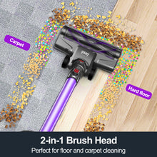 Load image into Gallery viewer, INSE Cordless Vacuum Cleaner, 6 in 1 Powerful Stick Vacuum with 20kPa 160W Motor for Hard Floor Carpet Pet Hair, Purple