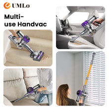 Load image into Gallery viewer, UMLo Cordless Vacuum Cleaner, 300W 30Kpa Stick Vacuum with LED Display, 8 in 1 Rechargeable Cordless Vacuum Max 55Min Runtime, Free-Standing, Perfect for Home Carpet Hard Floor Pet Hair Purple