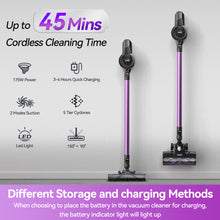 Load image into Gallery viewer, INSE Cordless Vacuum Cleaner, 6 in 1 Powerful Stick Vacuum with 20kPa 160W Motor for Hard Floor Carpet Pet Hair, Purple