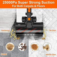 Load image into Gallery viewer, INSE Cordless Vacuum Cleaner,25Kpa Powerful Stick Vacuum,6-in-1 Rechargeable Vacuum with 2500mAh Battery Up to 45mins Runtime,300W Brushless Motor Cordless Vacuum for Pet Hair Hard Floor Carpet