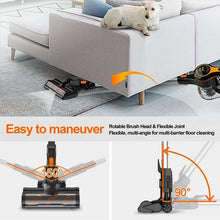 Load image into Gallery viewer, INSE Cordless Vacuum Cleaner,25Kpa Powerful Stick Vacuum,6-in-1 Rechargeable Vacuum with 2500mAh Battery Up to 45mins Runtime,300W Brushless Motor Cordless Vacuum for Pet Hair Hard Floor Carpet