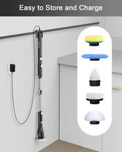Load image into Gallery viewer, TASVAC Electric Spin Scrubber, Cordless Cleaning Brush with 5 Replaceable Heads, Power Shower Scrubber for Bathroom Tile Floor Kitchen