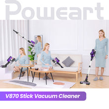 Load image into Gallery viewer, Poweart Cordless Vacuum Cleaner, 30Kpa Powerful Stick Vacuum up to 45 mins Runtime, 8 in 1 Vacuum for Hardfloors Pet Hair Home