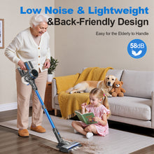 Load image into Gallery viewer, INSE 45kPa Cordless Vacuum Cleaner with Brushless Motor, 6 in 1 Stick Vacuum Lightweight for Hard Floor Carpet Pet Hair, S7P Blue