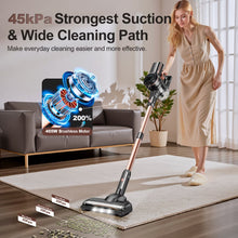 Load image into Gallery viewer, INSE 32Kpa Cordless Vacuum Cleaner with Brushless Motor, 6 in 1 Stick Vacuum Lightweight for Hard Floor Carpet Pet Hair, S7P Gold