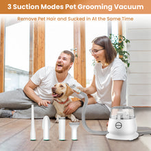 Load image into Gallery viewer, INSE Pet Grooming Kit & Dog Hair Vacuum, Dog Grooming Kit Suction 99% Pet Hair, Large Dust Cup Pet Hair Vacuum with Clipper for Dogs, 5 Pet Grooming Tools for Shedding Pet Hair