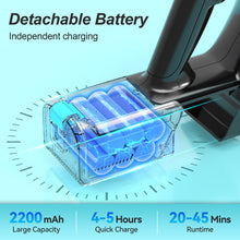 Load image into Gallery viewer, UMLo Cordless Vacuum Cleaner, 6 in 1 Lightweight Detachable Vacuum Cleaner for Carpet, N15