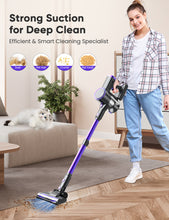 Load image into Gallery viewer, YOMA Cordless Vacuum Cleaner, 6-in-1 Rechargeable Stick Vacuum, 45mins Max Runtime, Lightweight 2200mAh Battery Powerful Vacuum Cleaner for Home Hard Floor Pet Hair-N12
