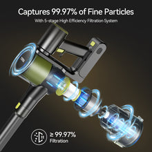 Load image into Gallery viewer, YOMA S18 Cordless Vacuum Cleaner, 8 in 1 Lightweight Stick Vacuum with Detachable Battery, 26Kpa Powerful Suction Vacuum Cleaner for Home Carpet Hard Floor Pet Hair