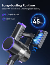 Load image into Gallery viewer, YOMA Cordless Vacuum Cleaner, 6-in-1 Rechargeable Stick Vacuum, 45mins Max Runtime, Lightweight 2200mAh Battery Powerful Vacuum Cleaner for Home Hard Floor Pet Hair-N12