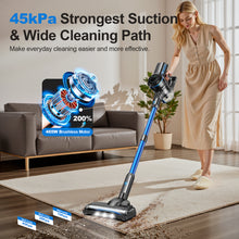 Load image into Gallery viewer, INSE 45kPa Cordless Vacuum Cleaner with Brushless Motor, 6 in 1 Stick Vacuum Lightweight for Hard Floor Carpet Pet Hair, S7P Blue