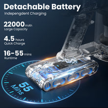 Load image into Gallery viewer, INSE Cordless Vacuum Cleaner, 55min Max Runtime, 400W/30Kpa Rechargeable Stick Vacuum with LED Display, 4 Suction Modes with Smart Adjustment Handheld Vacuum Cordless for Carpet Floor Pet Hair