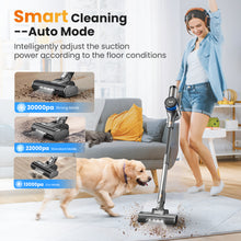 Load image into Gallery viewer, INSE Cordless Vacuum Cleaner, 55min Max Runtime, 400W/30Kpa Rechargeable Stick Vacuum with LED Display, 4 Suction Modes with Smart Adjustment Handheld Vacuum Cordless for Carpet Floor Pet Hair