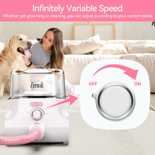 Load image into Gallery viewer, INSE P30 Dog Grooming Vaccum, 4.5L Large Capacity Pet Grooming Vacuum Kit, 5-in-1 Ultra-Low Noise Pet Grooming Vacuum for Dogs, Cats