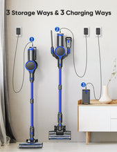 Load image into Gallery viewer, YOMA Cordless Vacuum Cleaner, 6-in-1 Rechargeable Stick Vacuum, 45mins Max Runtime, Lightweight 2200mAh Battery Powerful Vacuum Cleaner for Home Hard Floor Pet Hair-N12
