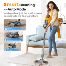 Load image into Gallery viewer, INSE Cordless Vacuum Cleaner, 55min Max Runtime, 400W/30Kpa Rechargeable Stick Vacuum with LED Display, 4 Suction Modes with Smart Adjustment Handheld Vacuum Cordless for Carpet Floor Pet Hair