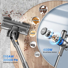 Load image into Gallery viewer, INSE Cordless Vacuum Cleaner, 55min Max Runtime, 400W/30Kpa Rechargeable Stick Vacuum with LED Display, 4 Suction Modes with Smart Adjustment Handheld Vacuum Cordless for Carpet Floor Pet Hair