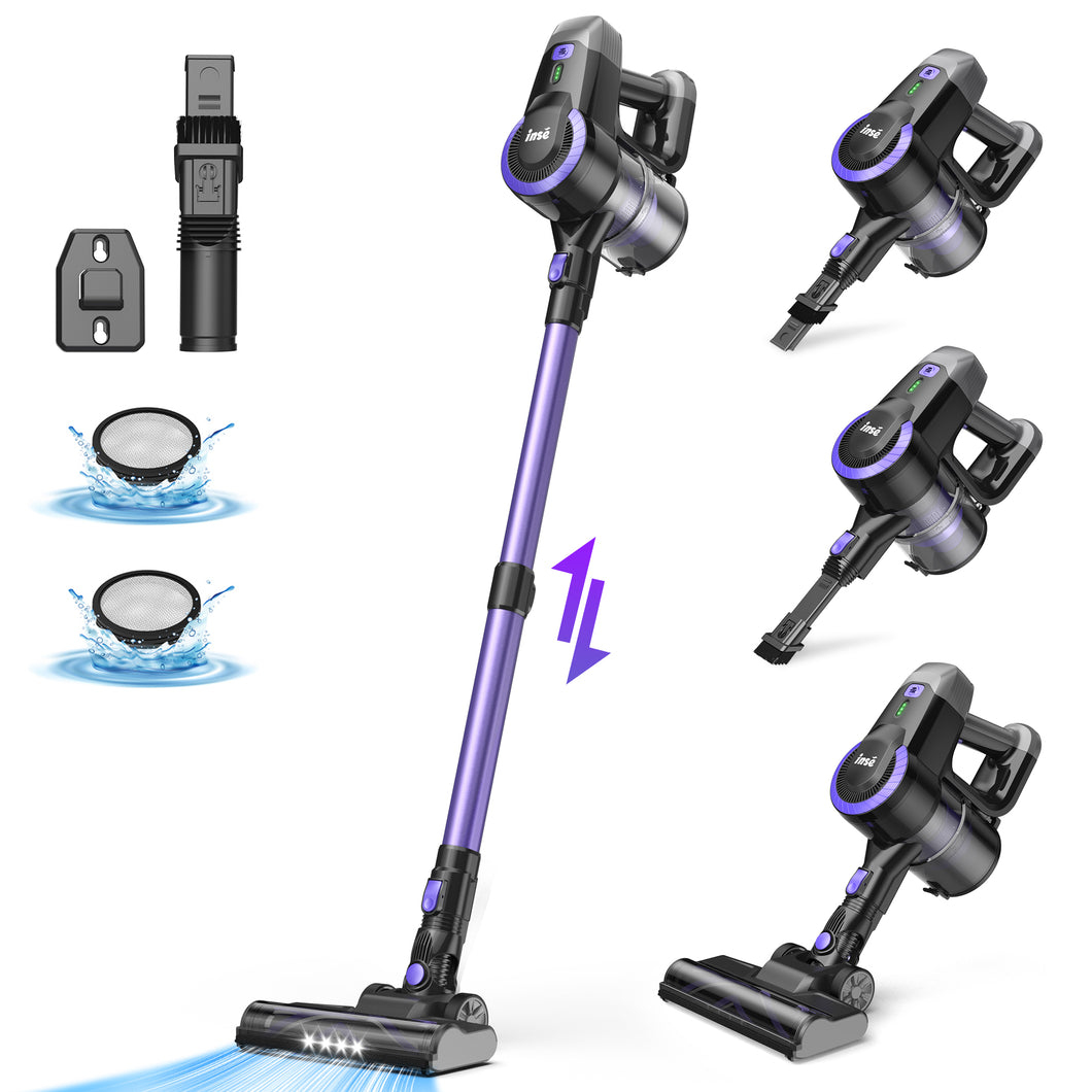INSE Lightweight Cordless Stick Vacuum Cleaner for Carpet Hardwood Floor Pet Hair