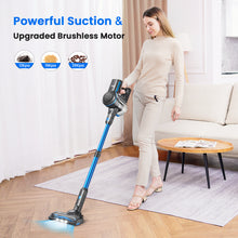 Load image into Gallery viewer, INSE Cordless Vacuum Cleaner, 26kPa Stick Vacuum with Strong Brushless Motor, 6 in 1 Lightweight Stick Cleaner for Home Hardfloor Carpet Pet Hair, 45 Min Runtime Detachable Battery S7P Blue
