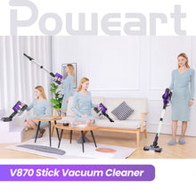 Load image into Gallery viewer, Poweart Cordless Vacuum Cleaner, 30Kpa Powerful Stick Vacuum up to 45 mins Runtime, 8 in 1 Vacuum for Hardfloors Pet Hair Home
