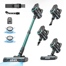 Load image into Gallery viewer, INSE Cordless Vacuum Cleaner,Ultra-Lightweight,LED Headlights,Removable Handheld Vacuum for Pet Hair Carpet Hardfloors,N3P Green
