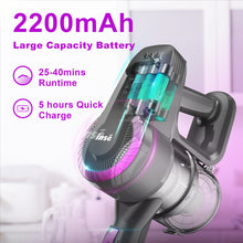 Load image into Gallery viewer, INSE Cordless Vacuum Cleaner, 6-in-1 Stick Vacuum 20kPa Lightweight for Hard Floor Carpet Pet Hair N370 Purple
