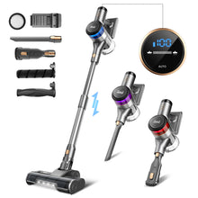 Load image into Gallery viewer, INSE Cordless Vacuum Cleaner, 55min Max Runtime, 400W/30Kpa Rechargeable Stick Vacuum with LED Display, 4 Suction Modes with Smart Adjustment Handheld Vacuum Cordless for Carpet Floor Pet Hair
