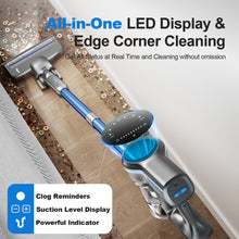 Load image into Gallery viewer, INSE 45kPa Cordless Vacuum Cleaner with Brushless Motor, 6 in 1 Stick Vacuum Lightweight for Hard Floor Carpet Pet Hair, S7P Blue
