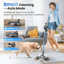 Load image into Gallery viewer, INSE Cordless Vacuum Cleaner, 55min Max Runtime, 400W/30Kpa Rechargeable Stick Vacuum with LED Display, 4 Suction Modes with Smart Adjustment Handheld Vacuum Cordless for Carpet Floor Pet Hair
