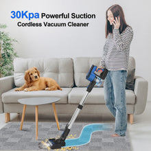 Load image into Gallery viewer, Poweart Cordless Vacuum Cleaner, 30Kpa Powerful Stick Vacuum up to 45 mins Runtime, 8 in 1 Vacuum for Hardfloors Pet Hair Home
