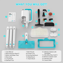 Load image into Gallery viewer, INSE Steam Mop,All-in-One Scrubbing and Sanitizing Detachable Floor Steamer,11 Accessories for Upholstery,Carpet &amp; Furniture
