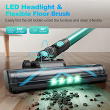 Load image into Gallery viewer, INSE Cordless Vacuum Cleaner,Ultra-Lightweight,LED Headlights,Removable Handheld Vacuum for Pet Hair Carpet Hardfloors,N3P Green
