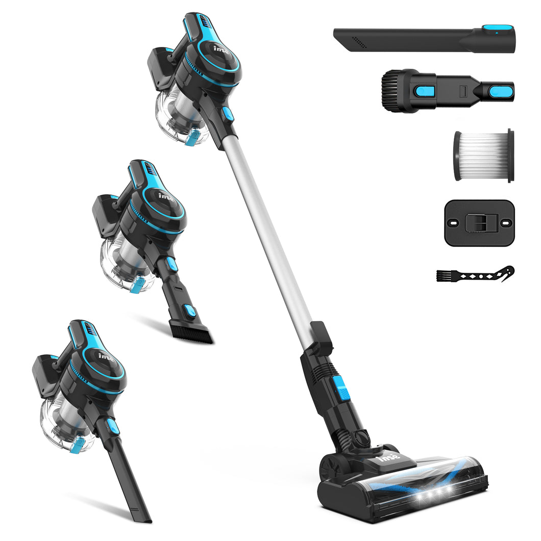 INSE Lightweight Cordless Stick Vacuum Cleaner 25kPa with 45min Runtime for Carpet Floor Pet Hair N520